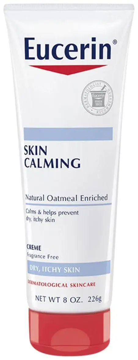 Eucerin Skin Calming Fragrance Free Crème 236ml (8 Oz) | Dermatologist Tested for Dry Skin - main product image