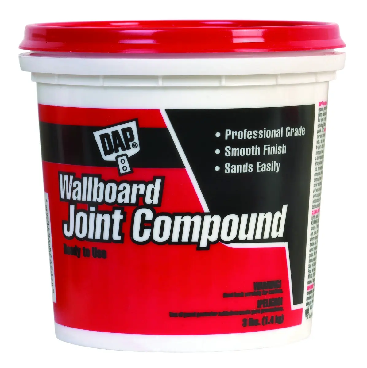 DAP 10100 Wallboard Joint Compound 3 lb (1.36 kg) — Pack of 6 | USA-Sourced for Interior Wall Repair - main product image