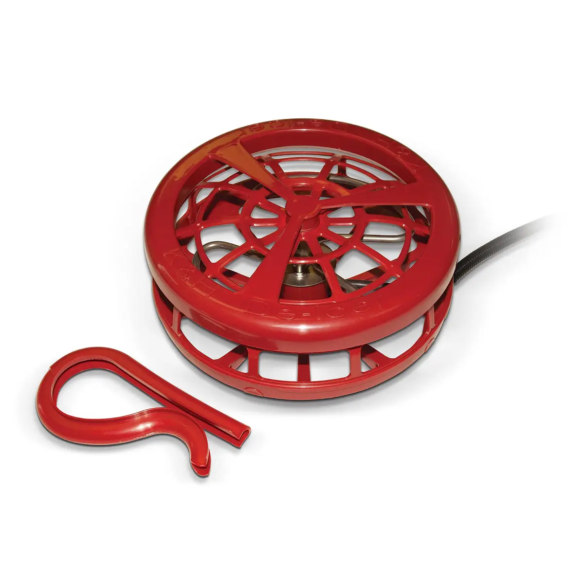 K&H Stock Tank Deicer, Pond Heater, 750W, Safety Listed, Red | Versatile livestock water heater for all tanks - main product image
