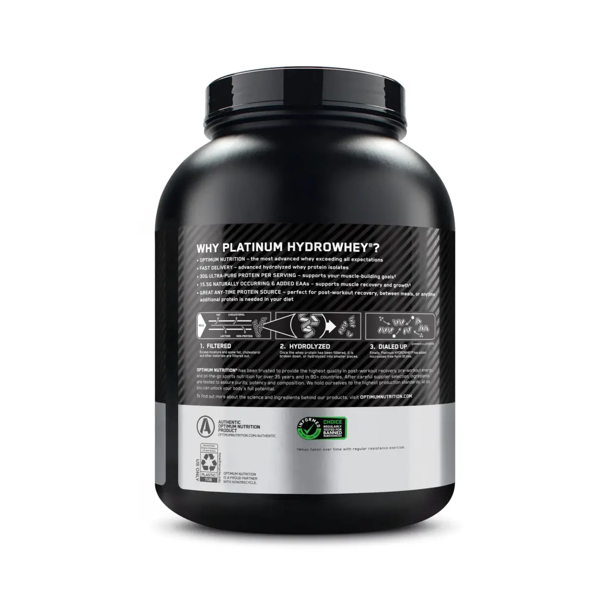 Optimum Nutrition Platinum Hydrowhey Protein Powder, Velocity Vanilla, 1.81 kg (4 LB) | Hydrolyzed Whey Protein Isolate - view 8