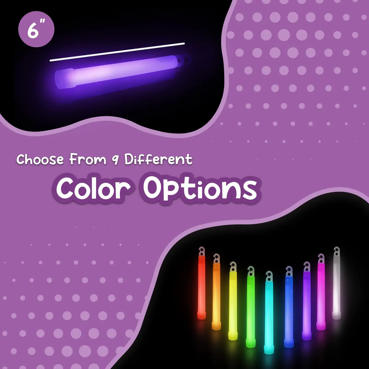 Windy City Novelties 25 Pack - 6” Premium Glow Sticks (Purple) | Long-Lasting Brightness for Parties & Events - view 2