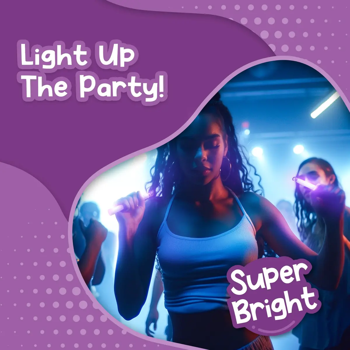 Windy City Novelties 25 Pack - 6” Premium Glow Sticks (Purple) | Long-Lasting Brightness for Parties & Events - view 4