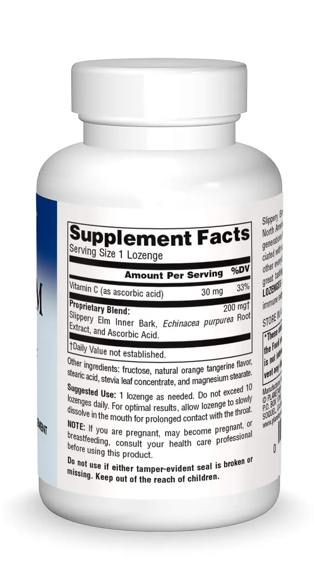 Planetary Herbals Slippery Elm Lozenges 100 Count | Herbal Throat Care with Vitamin C & Echinacea - view 3