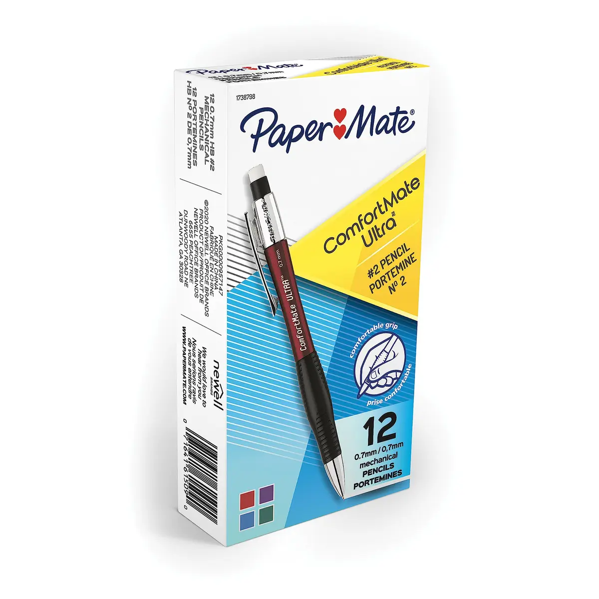 Paper Mate Comfort Mate Ultra Mechanical Pencils 0.7mm HB #2 Lead | Cushioned Grip for Long Writing Sessions - view 4