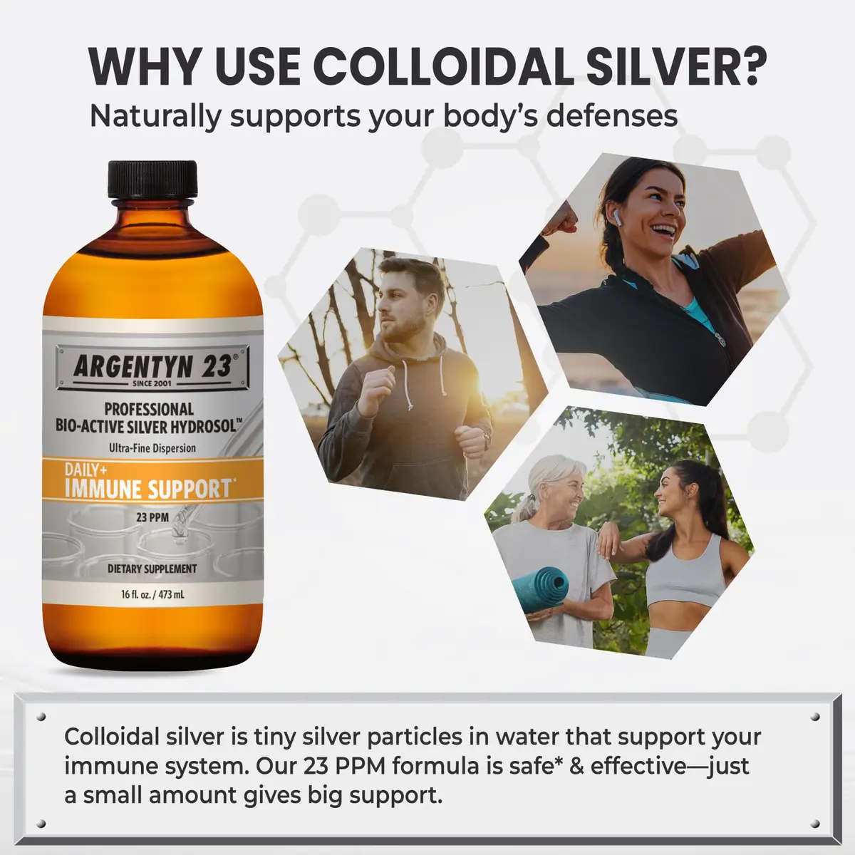 Argentyn 23 Bio-Active Silver Hydrosol, 16 fl oz | Immune Support with 98% Silver Ions - view 4