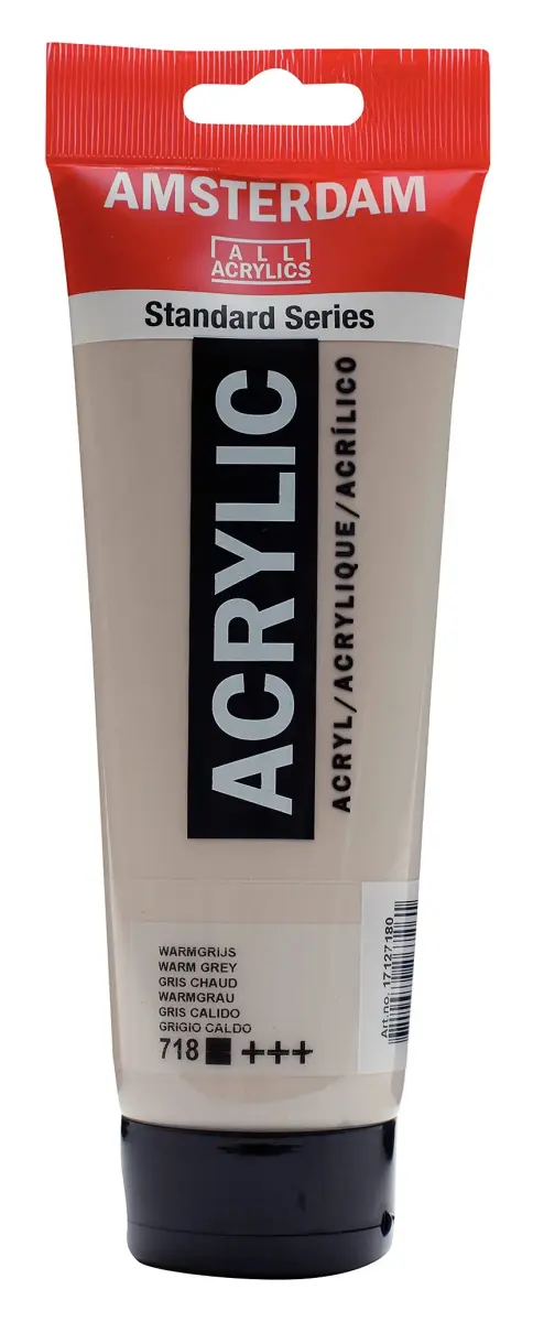 Amsterdam Standard Series Acrylic Paint 250ml (8.45 Fl Oz) Warm Grey 718 | Artist Grade, Lightfast & Alkali Resistant - main product image