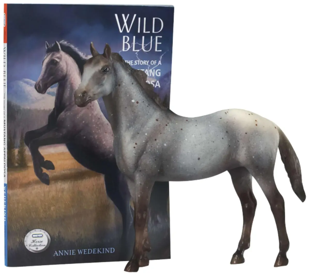 Breyer Classics Wild Blue Horse Toy Set with Book 1:12 Scale | Educational & Collectible - main product image