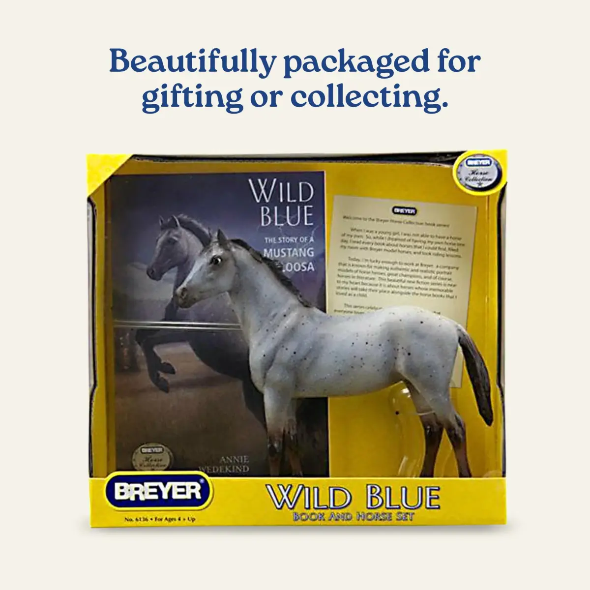 Breyer Classics Wild Blue Horse Toy Set with Book 1:12 Scale | Educational & Collectible - view 7