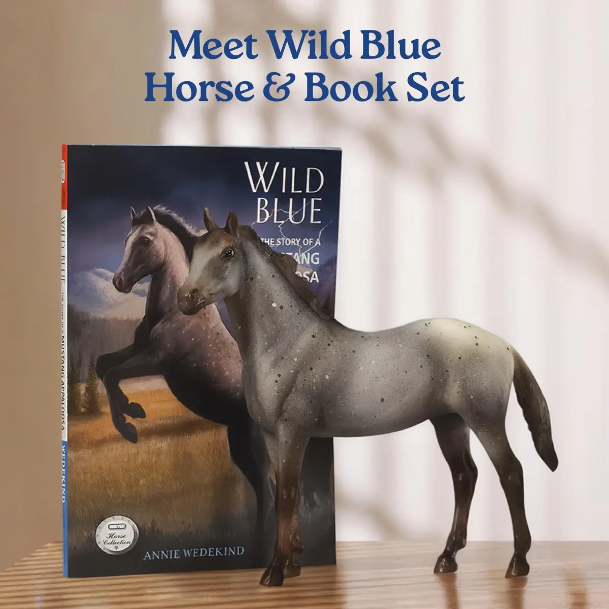 Breyer Classics Wild Blue Horse Toy Set with Book 1:12 Scale | Educational & Collectible - view 8