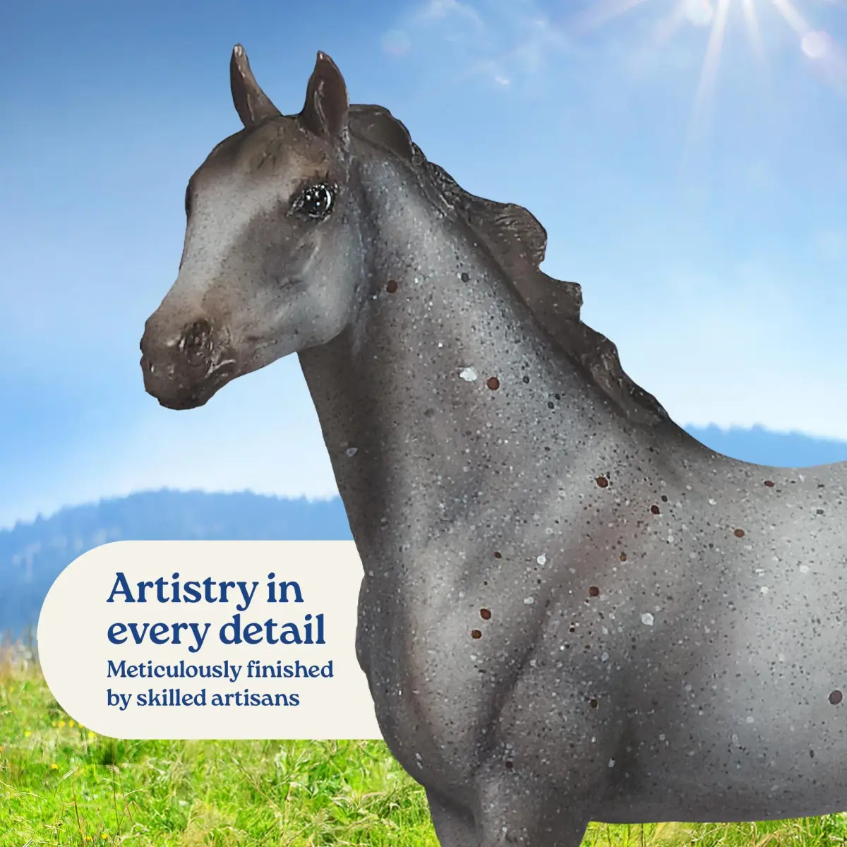 Breyer Classics Wild Blue Horse Toy Set with Book 1:12 Scale | Educational & Collectible - view 3