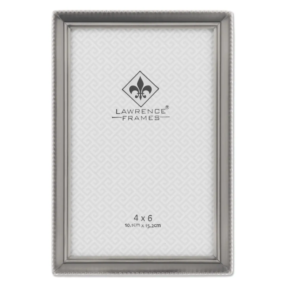 Lawrence Frames Antique Pewter 4x6 Picture Frame | Bead Border Design, Heavy Gauge Steel - main product image