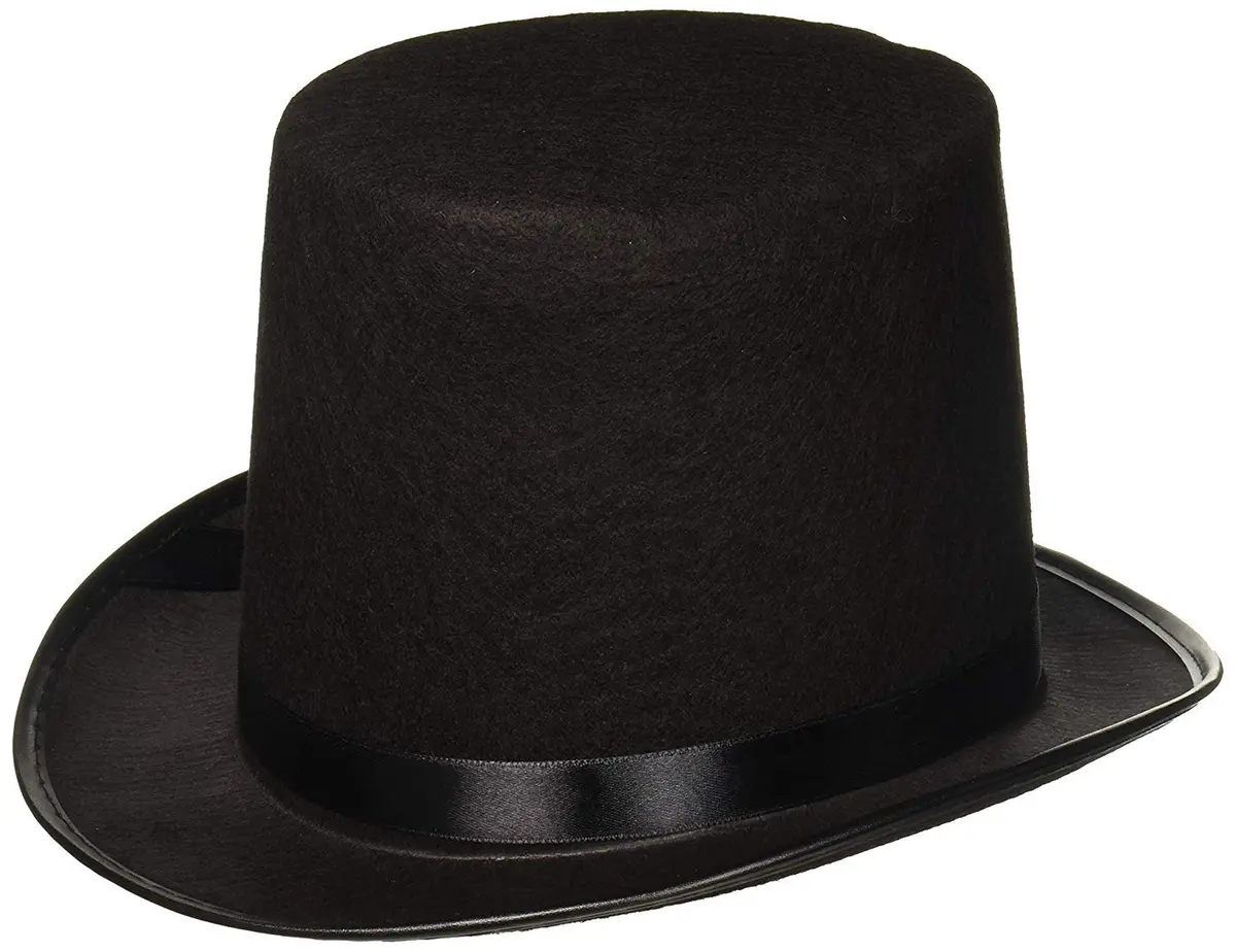 Rhode Island Novelty Deluxe Black Magician Butler Formal Costume Top Hat | One Size Felt - view 3