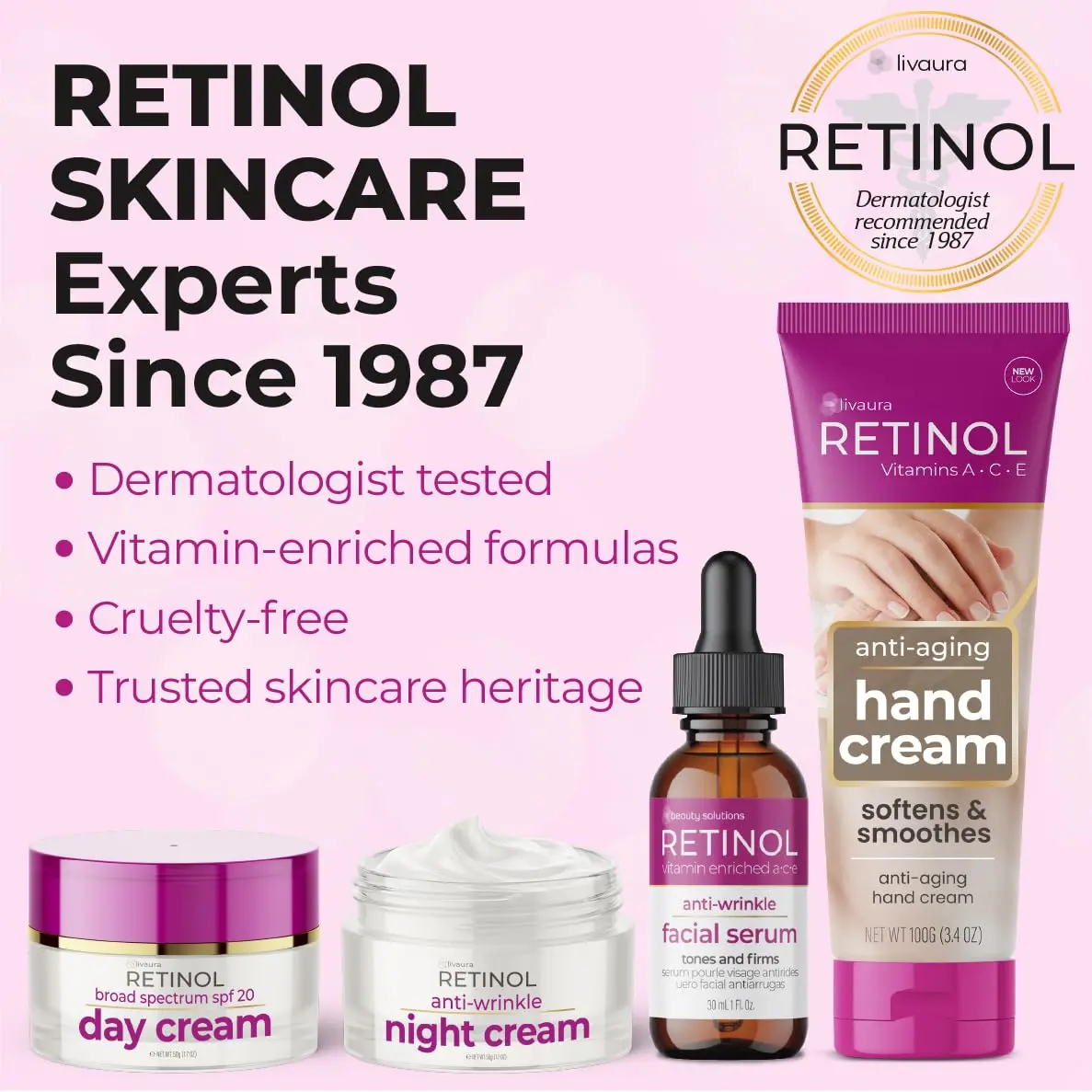 Retinol Hand Cream for Women - Anti-Aging Lotion for Dry Hands | Supports Wrinkle & Age Spot Reduction - view 6