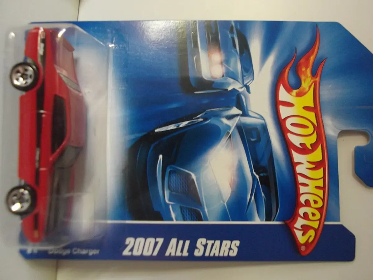 Hot Wheels Red Dodge Charger - 2007 All Stars | Metal, Modern Sport Toy Car for Kids 3+ - view 2