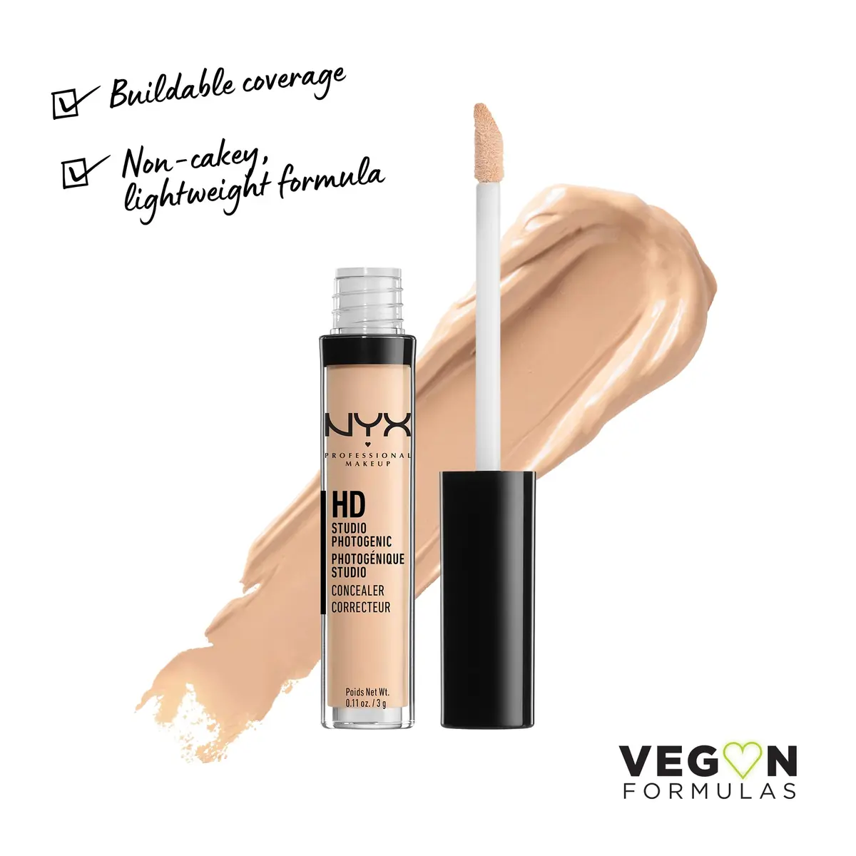 NYX PROFESSIONAL MAKEUP HD Studio Photogenic Concealer Wand, Light | Medium Coverage, 0.11 Fl Oz - view 2