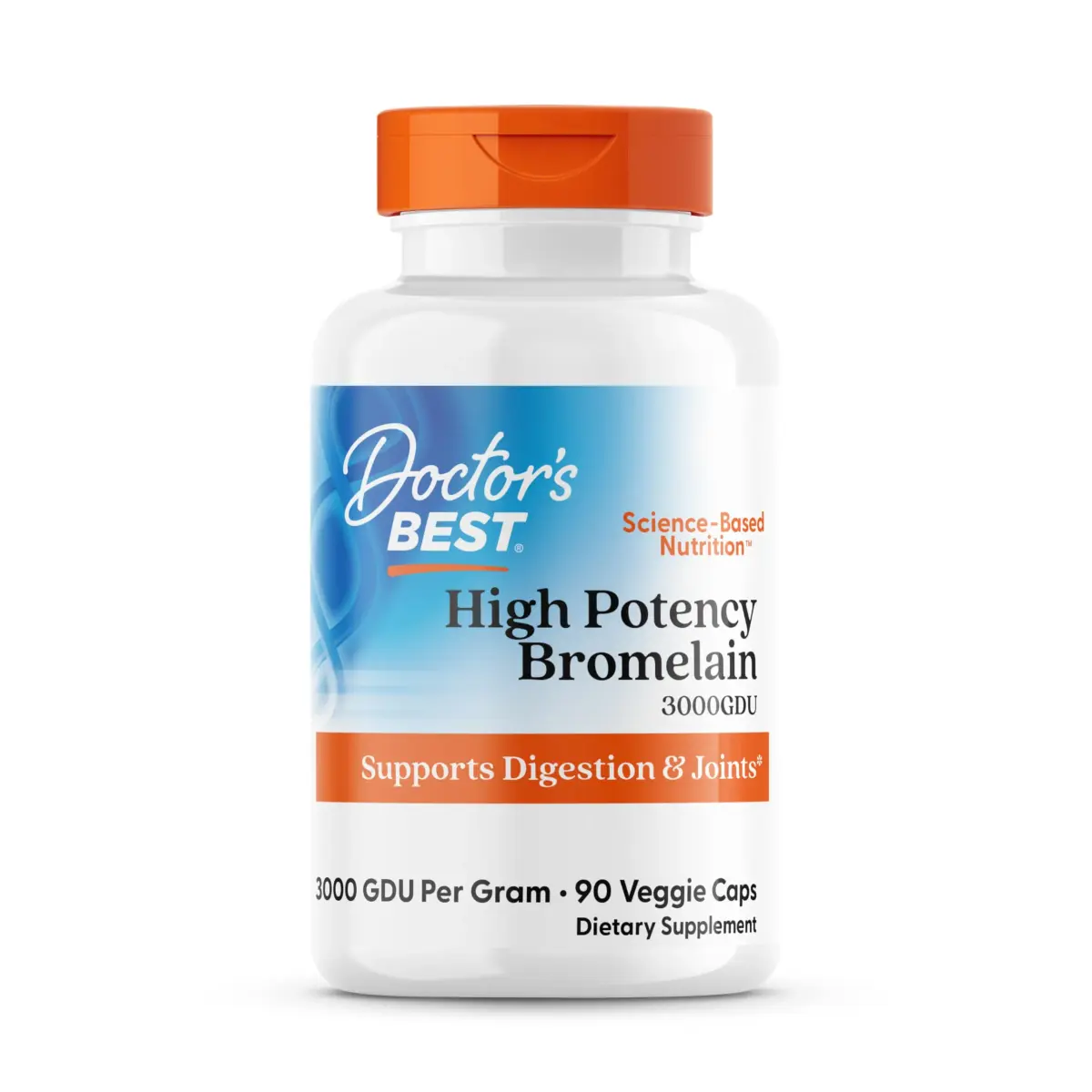 Doctor's Best Bromelain Supplement 500 mg 90 Veg Caps | Proteolytic Digestive Enzyme for Joint Health & Digestion Support - main product image