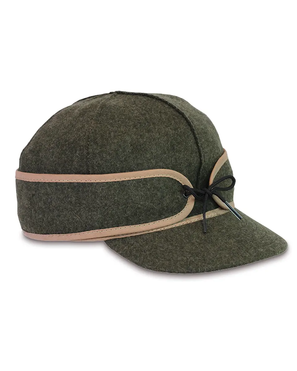 Stormy Kromer The Mackinaw Cap, Olive, 6 7/8 | Wool Winter Headgear for Men & Women - main product image