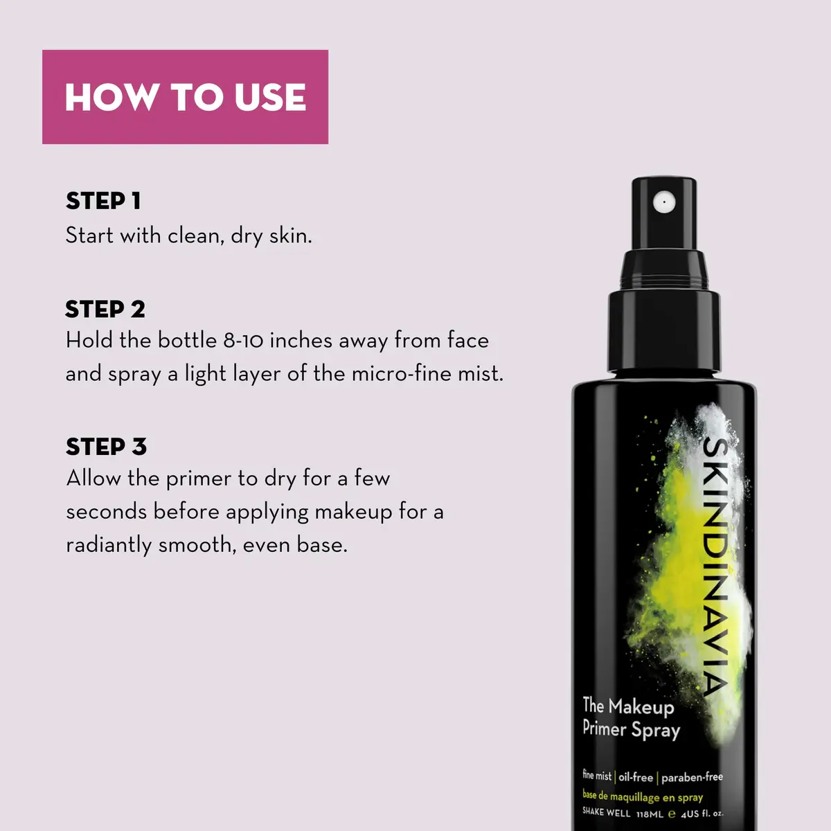 Skindinavia Makeup Primer Spray Oil Control 8 Fl Oz | Mattifying, Oil-Free, Long-Lasting - view 2