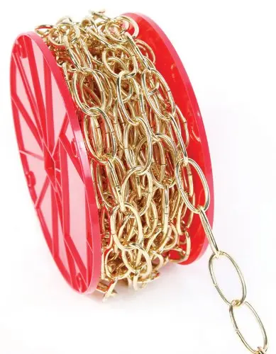 Koch Trade Size #10 Brass Decorator Chain 50ft | Up to 45 lbs WLL, Rust-Resistant - main product image