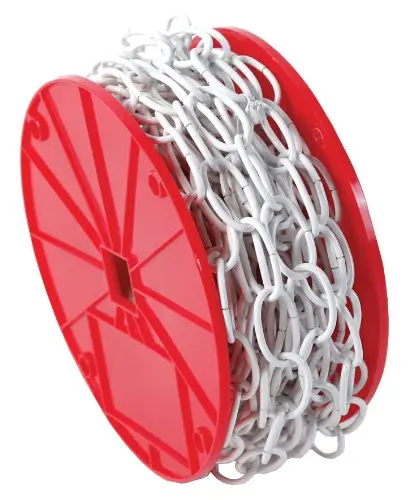 Koch Decorator Chain #10 50ft White Finish | Light Duty Hanging Chain for Home Use - main product image