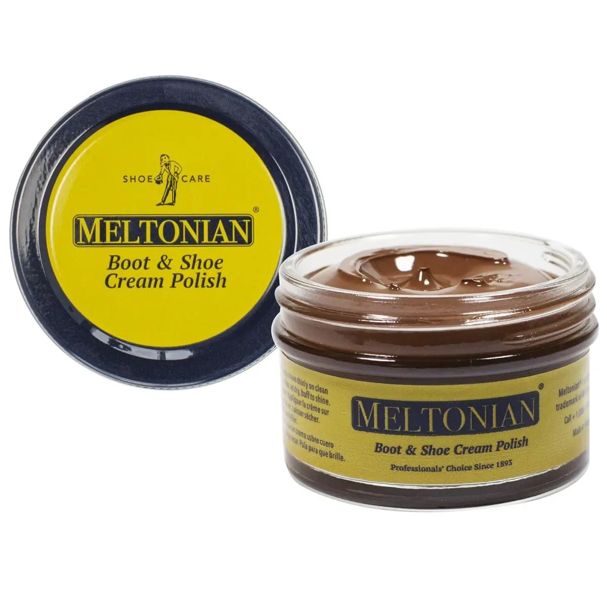 Meltonian Cream Shoe Polish - Leather Shoe Polish Oil Based with Beeswax, 1.7oz | Restores & Protects Leather Shoes - main product image