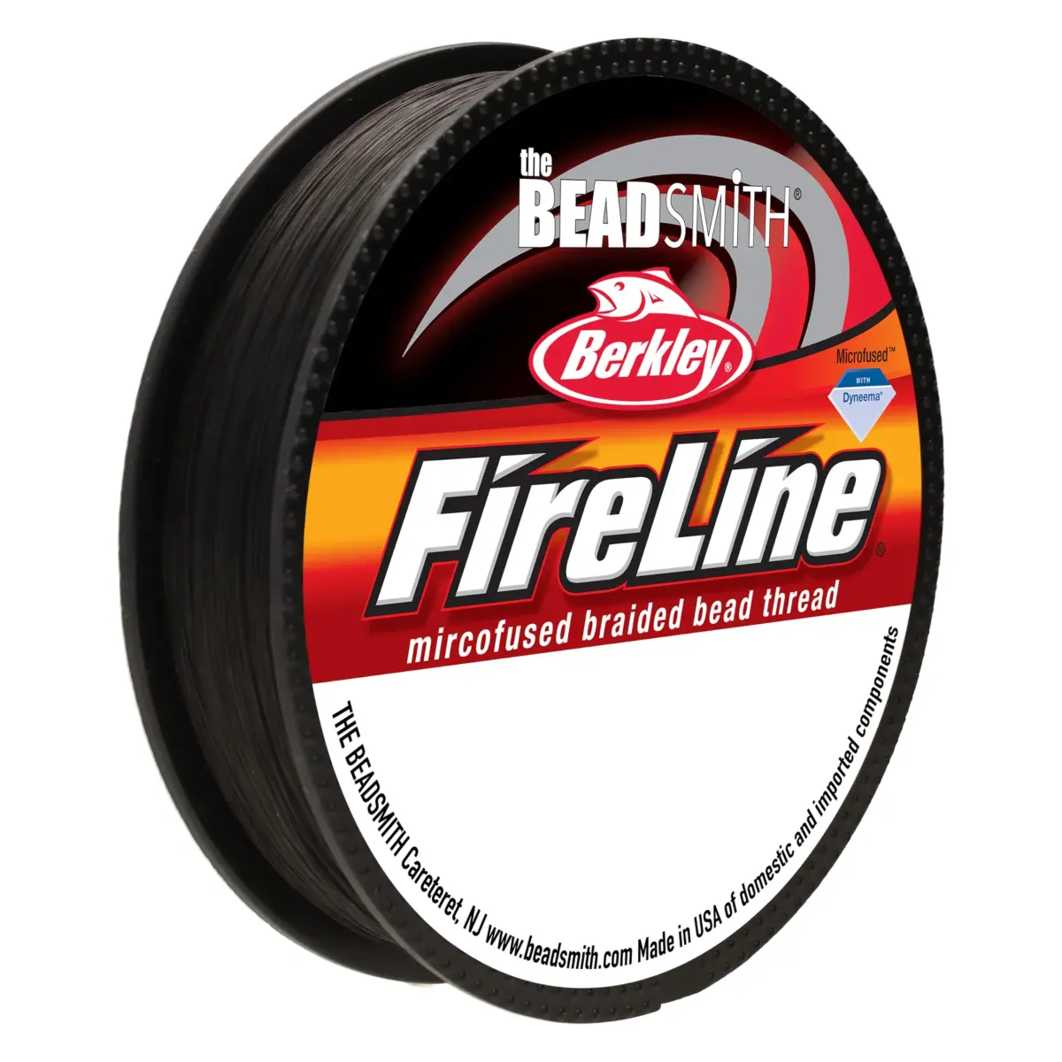 The Beadsmith Fireline Braided Thread 4lb Test 50 Yards 0.12mm Smoke Grey | Strongest Fiber Per Diameter - main product image