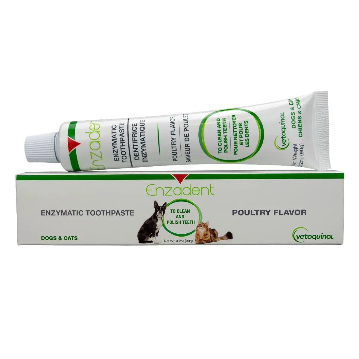 Vetoquinol Enzadent Enzymatic Toothpaste 3.2 oz | Poultry-Flavored Pet Oral Care - main product image
