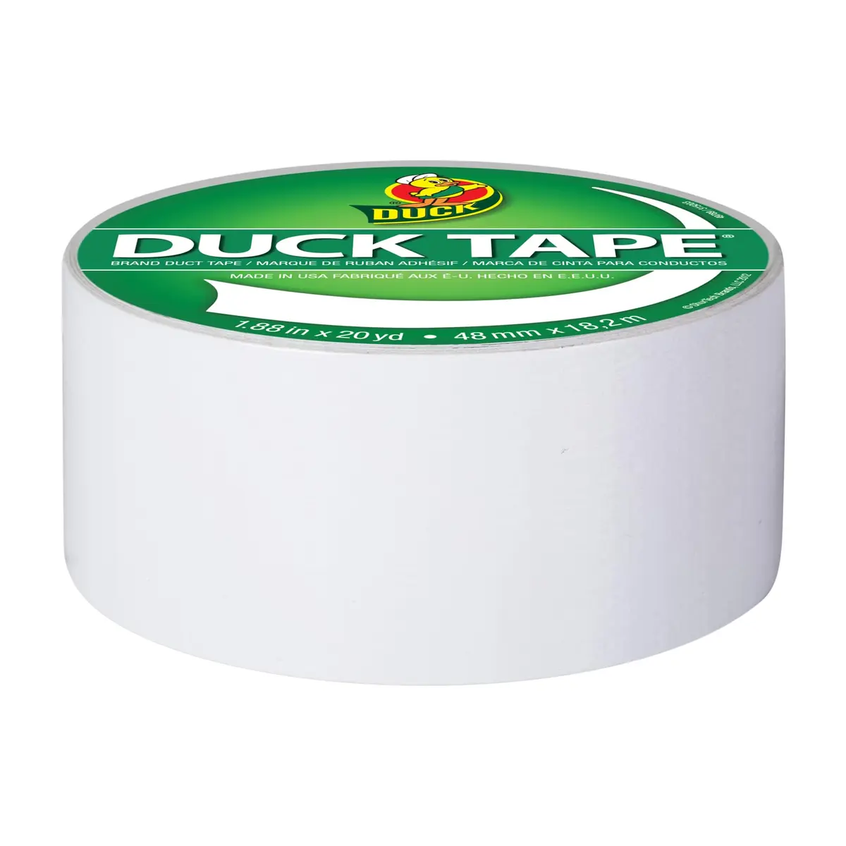 Duck White Single Roll Duct Tape 1.88" x 20 yd (156 g) | Heavy Duty Adhesive for Repairs & Crafts - view 2