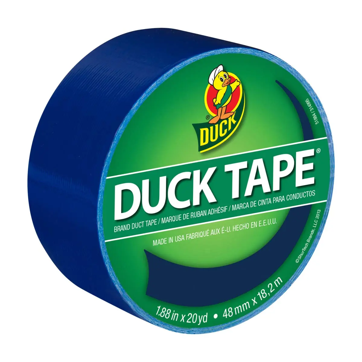Duck Brand Heavy Duty Color Duct Tape, Blue, 1.88" x 60 yd | Water-Resistant, Tearable, Multi-Surface Adhesive - main product image
