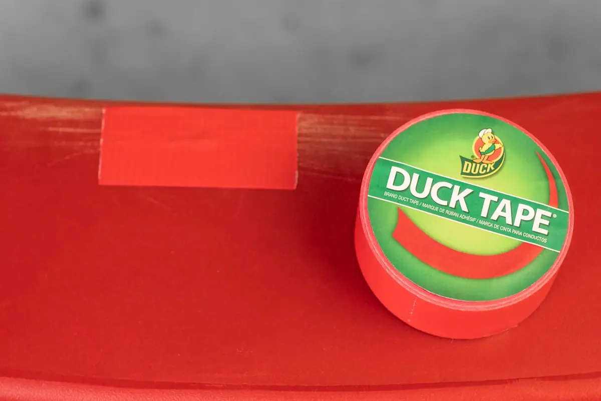 Duck Cha Cha Cherry Heavy Duty Duct Tape 1.88" x 20 yd (5.5 cm x 18.3 m) | Water-Resistant for Crafts & Repairs - view 5