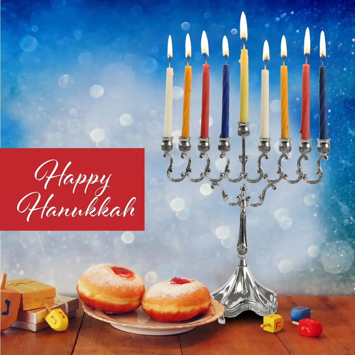 Ner Mitzvah Colorful Chanukah Candles 1-Pack - Standard Size Fits Most Menorahs - Premium Quality Wax - Assorted Colors - Bulk Pack for All 8 Nights of Hanukkah - view 3