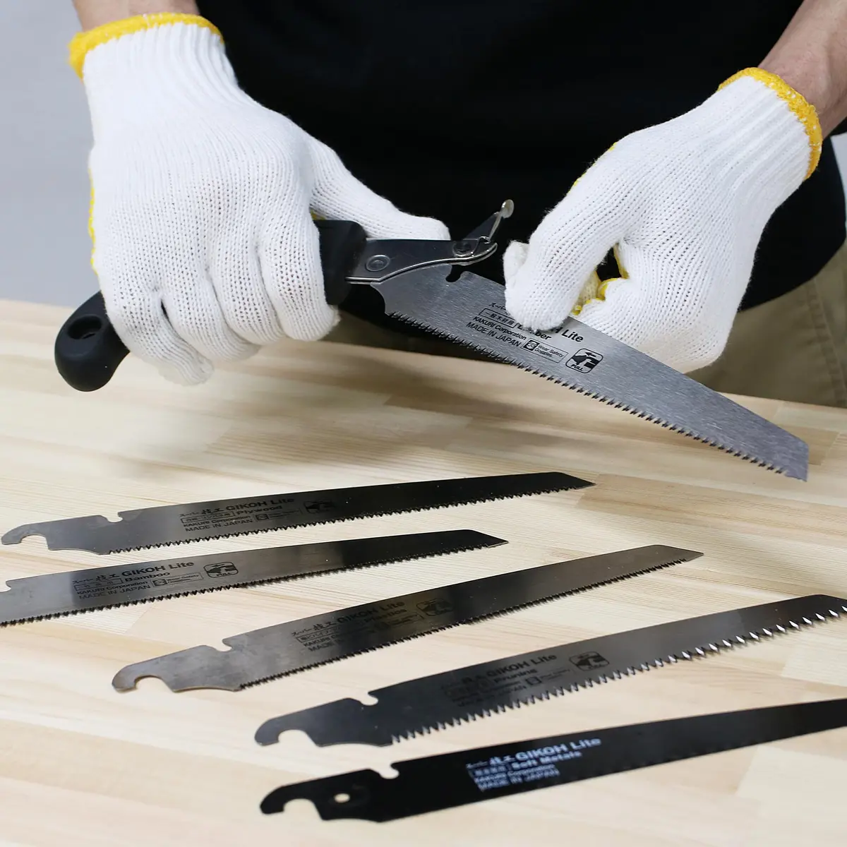 KAKURI Japanese Pruning Saw 8.2" | Interchangeable Blade System for Precision Cutting - view 5