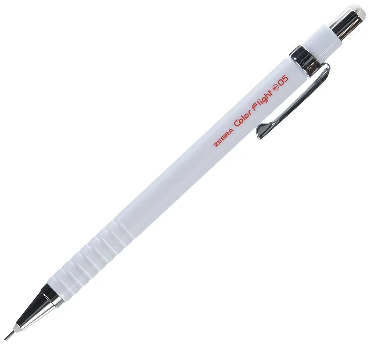 Zebra Color Flight 0.5mm Lead Mechanical Pencil, White Body | Precise, Refillable, for Students & Professionals - main product image