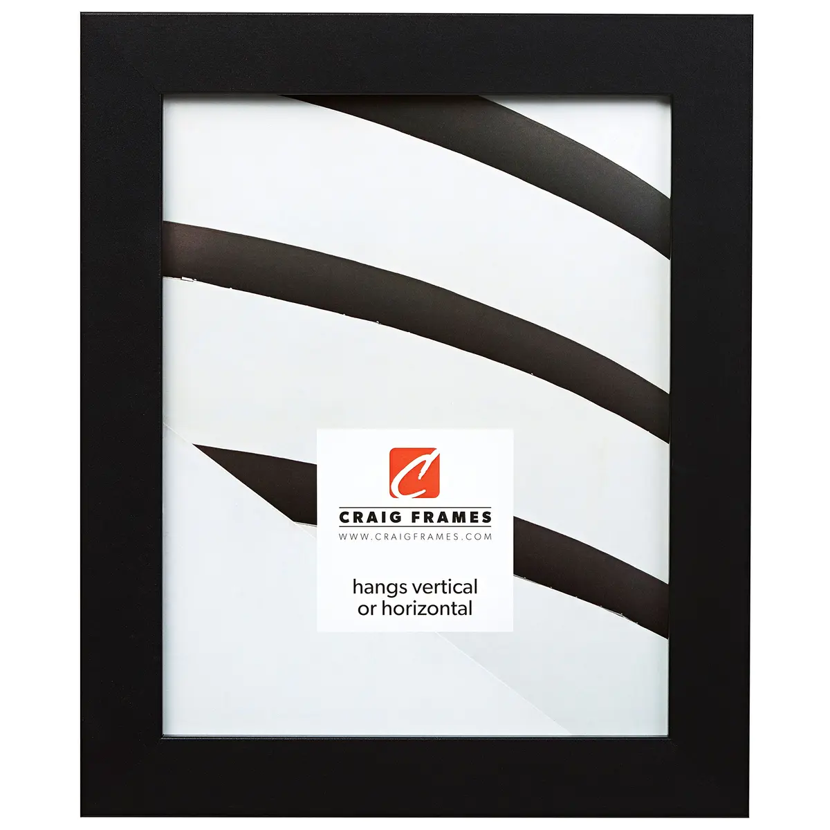 Craig Frames Black Picture Frame 5x7 Inch (12.7cm x 17.8cm) | Contemporary Style with Glass Front - main product image