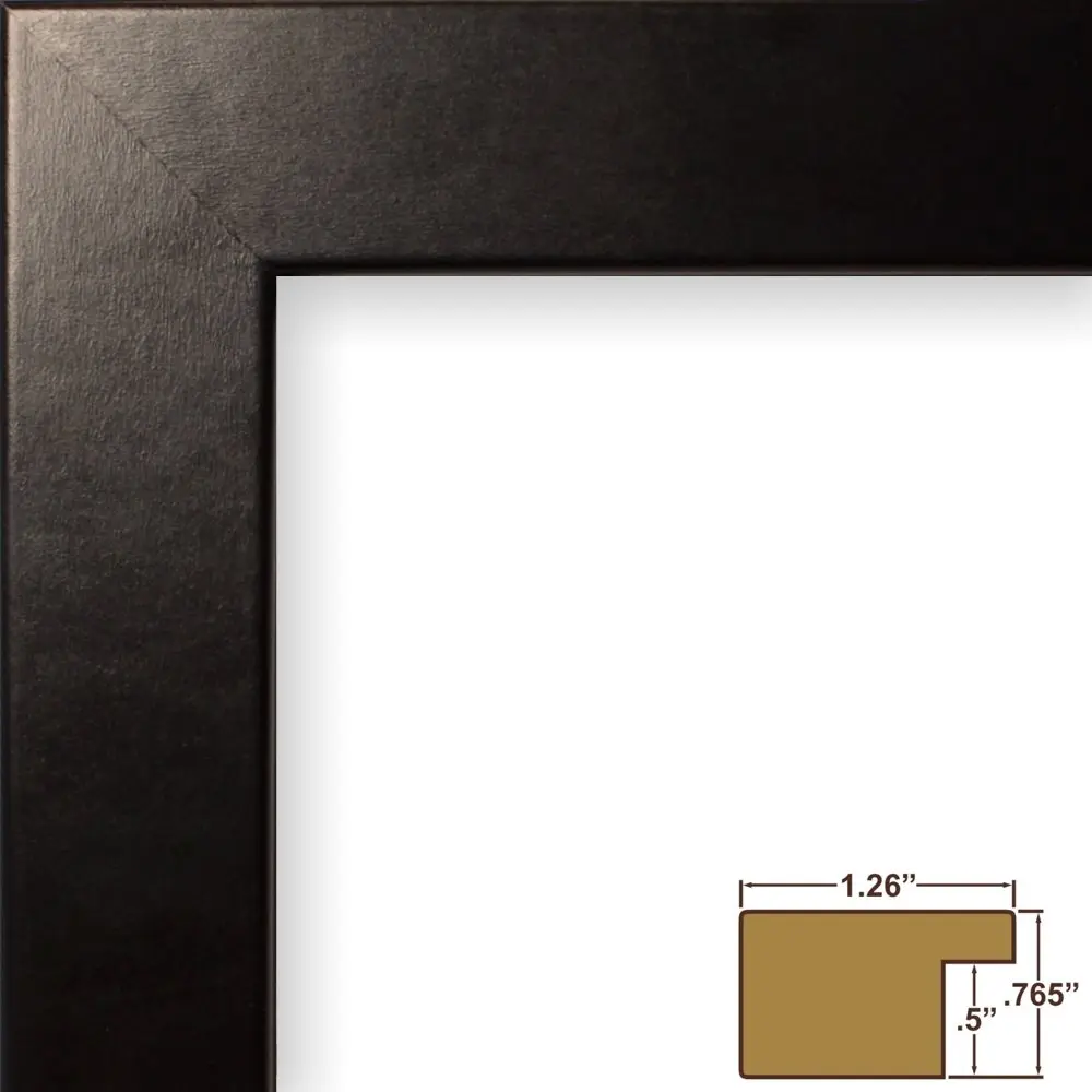 Craig Frames Black Picture Frame 5x7 Inch (12.7cm x 17.8cm) | Contemporary Style with Glass Front - view 2