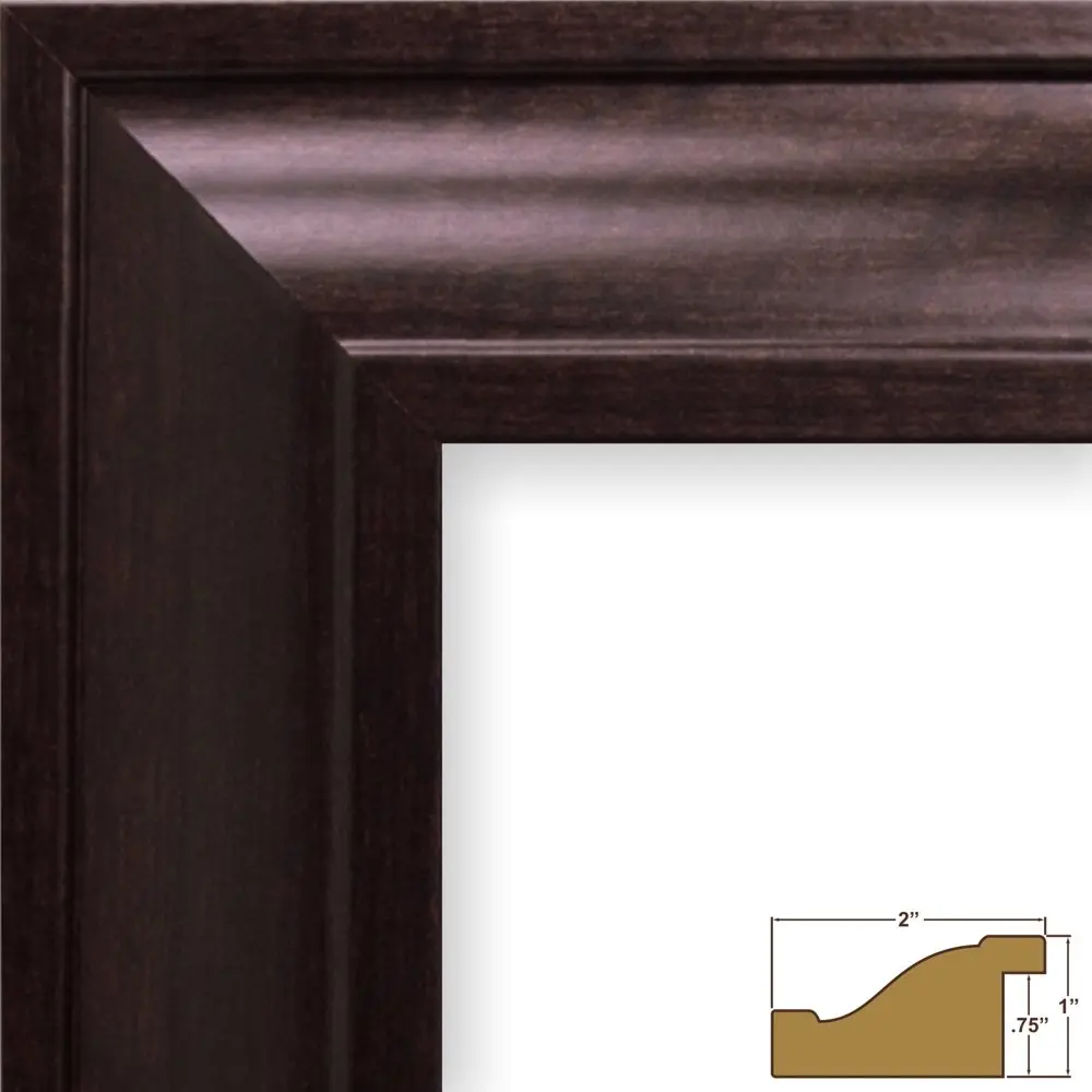 Craig Frames 10x13 Inch Walnut Brown Picture Frame | Contemporary Style, Real Glass Front, Ready to Hang - view 2