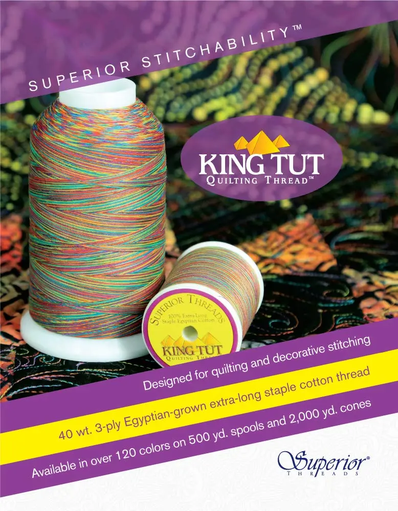 Superior Threads King TUT Quilting Thread Egypsy Rose 500 Yard | 40 wt. Egyptian Cotton for Quilting - view 3