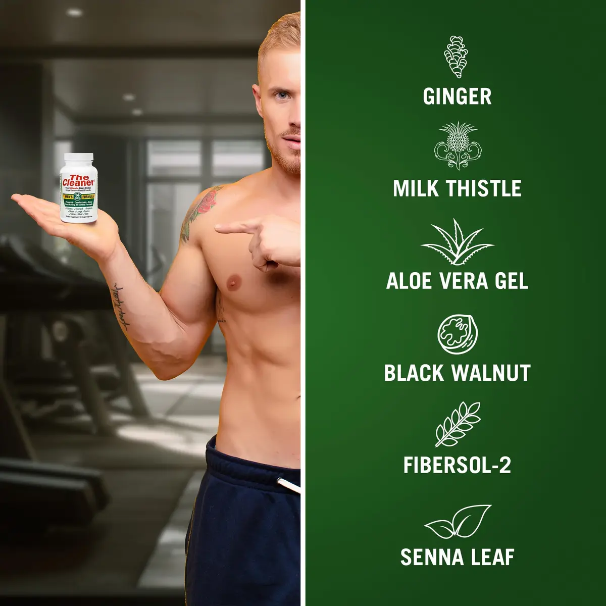 Century Systems The Cleaner Detox 104 Vegetarian Capsules | 14-Day Internal Cleansing for Men - view 2