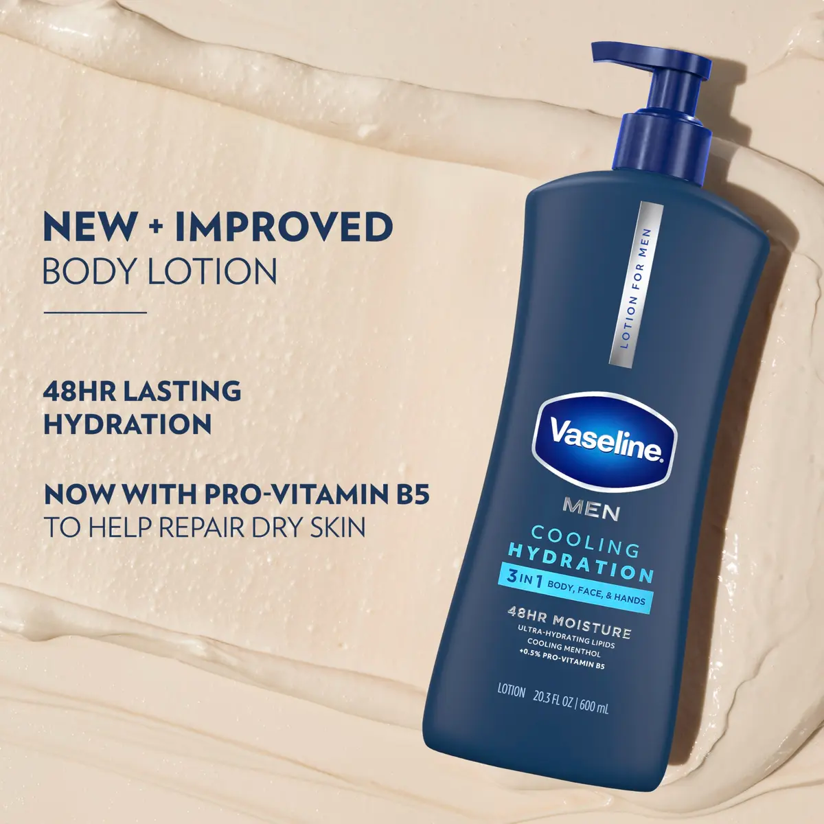 Vaseline Men Healing Moisture Body Lotion, Cooling | Deep Moisturizer for Dry & Sensitive Skin - view 4