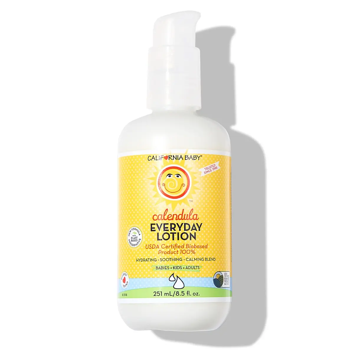 California Baby Calendula Lotion | 8.5 oz (251 ml) | USDA Certified 100% Bio-Based Moisturizer for Sensitive Skin - main product image