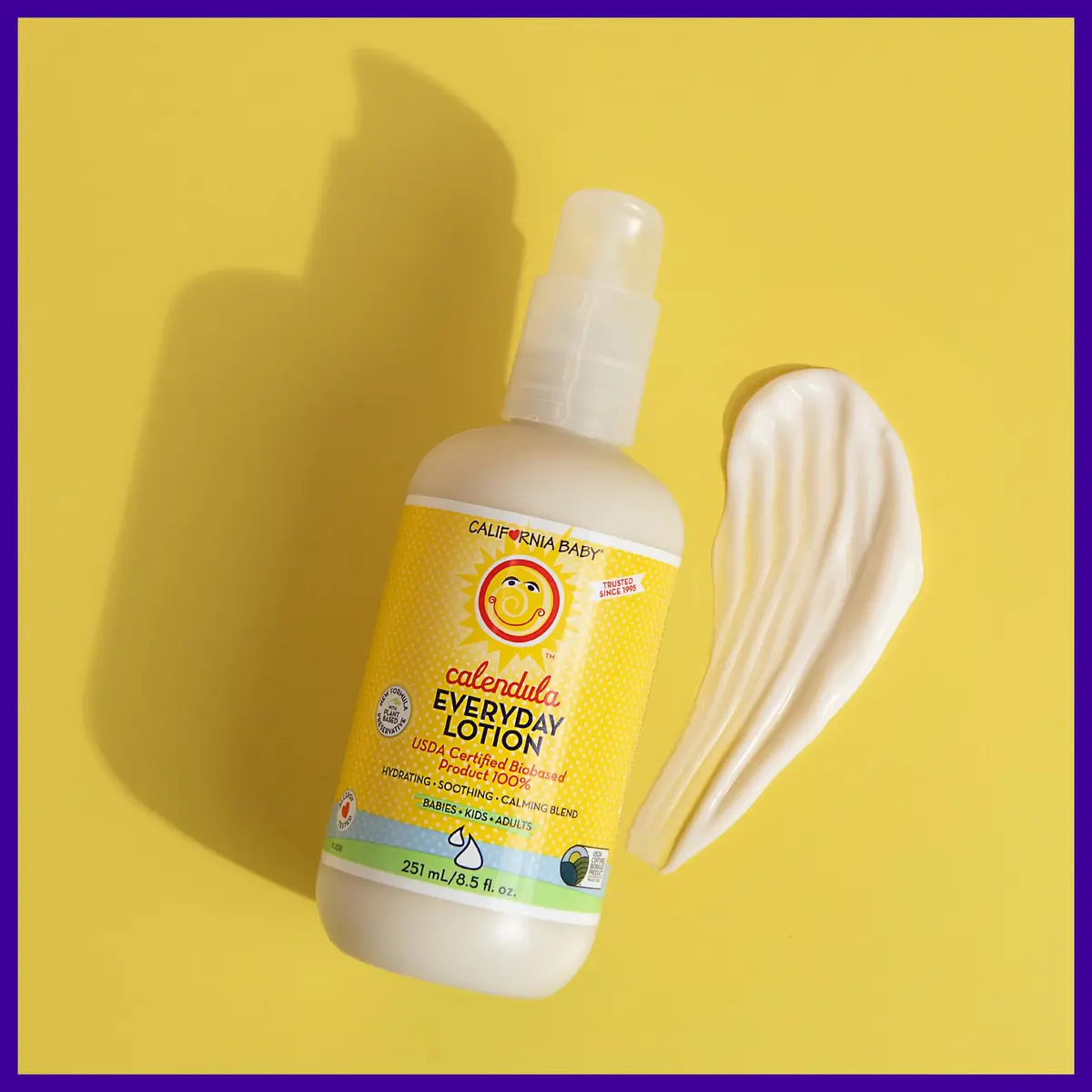 California Baby Calendula Lotion | 8.5 oz (251 ml) | USDA Certified 100% Bio-Based Moisturizer for Sensitive Skin - view 5
