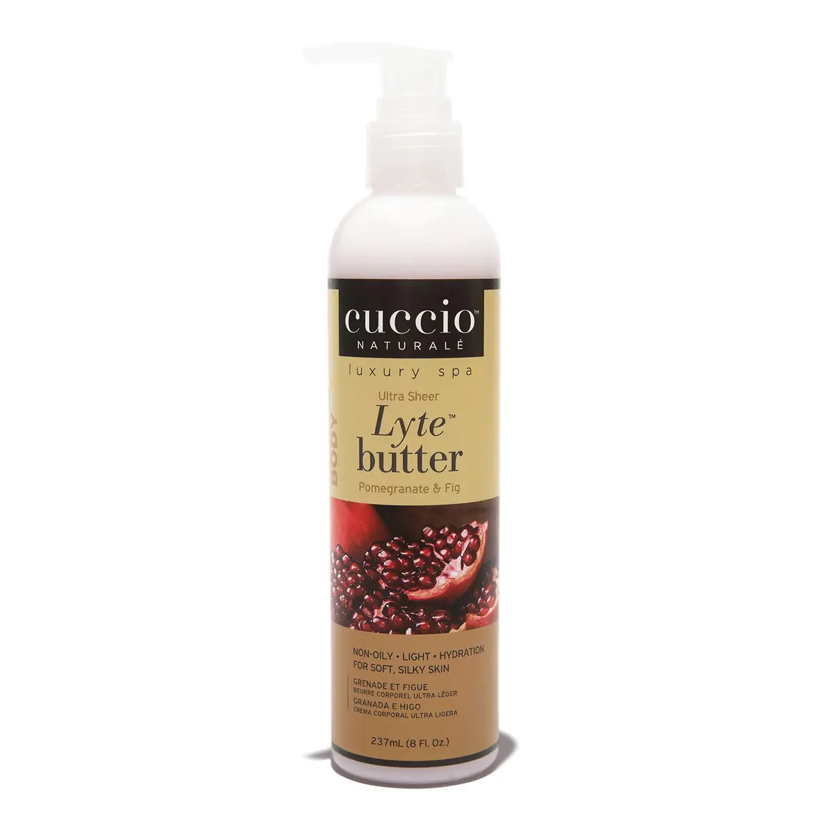 Cuccio Naturale Lyte Ultra-Sheer Body Butter Vanilla Bean & Sugar 237ml (8 Oz) | 24-Hour Hydration for Dry Skin - main product image