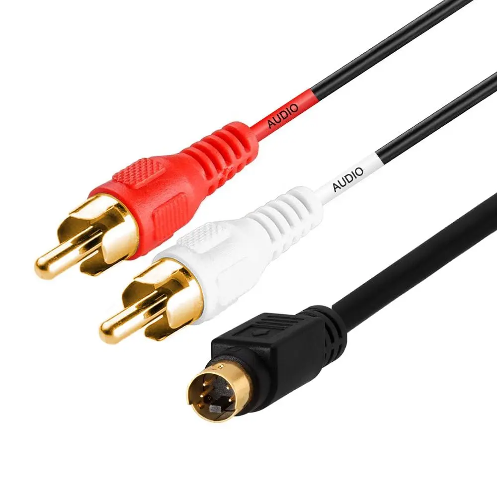 Cmple S Video Cable 75 ft SVHS 4-PIN Video Cord for Home Theater, Camcorder, DVD Player - Black | Low Signal Loss, Gold-Plated - main product image