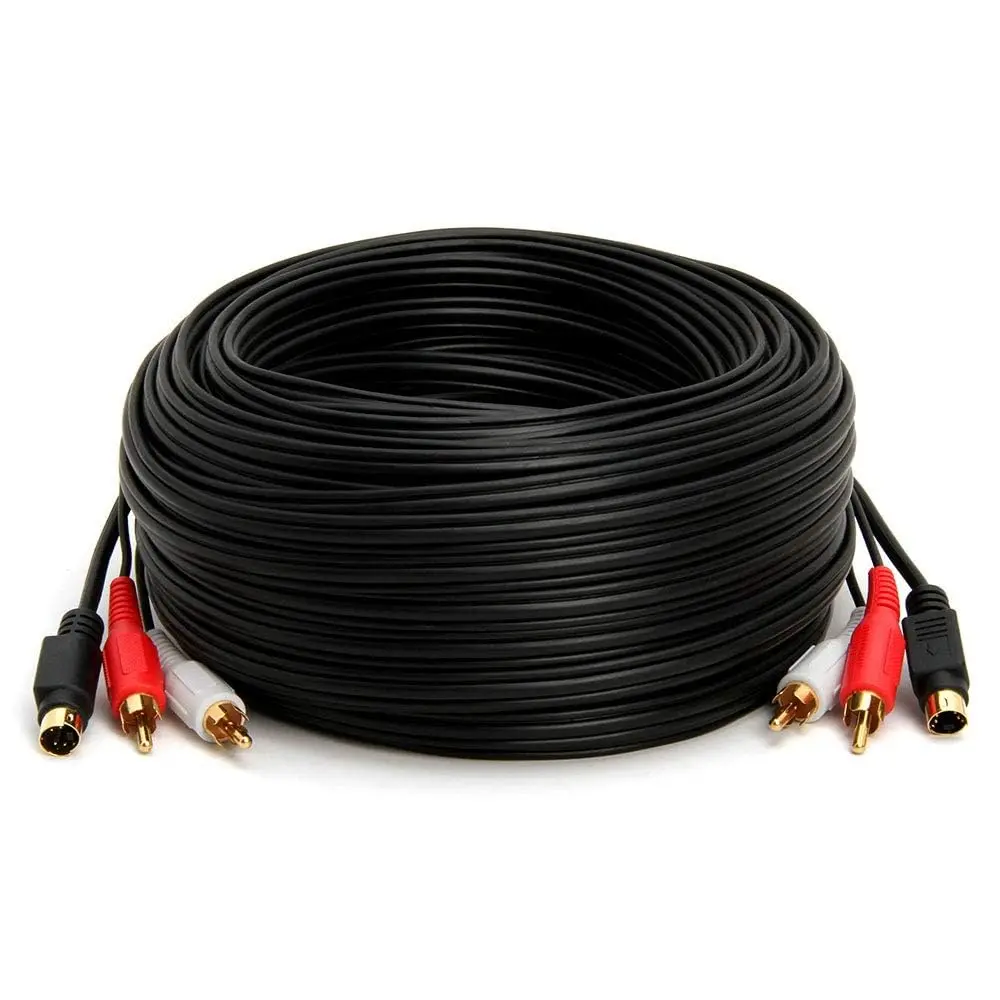 Cmple S Video Cable 75 ft SVHS 4-PIN Video Cord for Home Theater, Camcorder, DVD Player - Black | Low Signal Loss, Gold-Plated - view 2