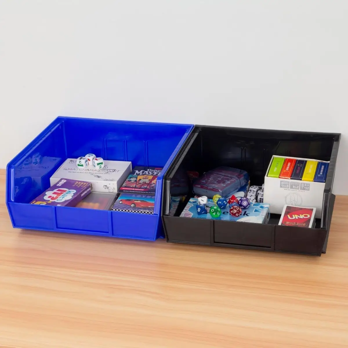 Akro-Mils AkroBins Plastic Storage Bins 11"x11"x5" Black 6-Pack | Heavy Duty Industrial Organizer - view 8