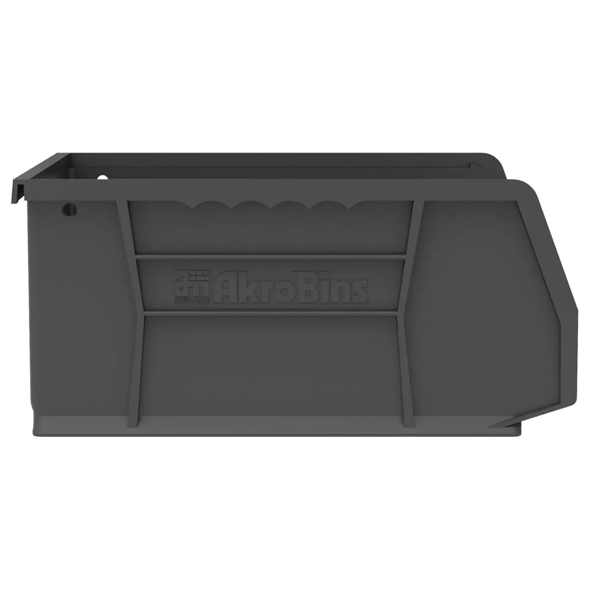 Akro-Mils AkroBins Plastic Storage Bins 11"x11"x5" Black 6-Pack | Heavy Duty Industrial Organizer - view 9
