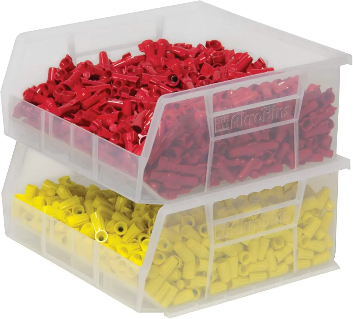 Akro-Mils 30235 AkroBins Plastic Storage Bins, 11"x11"x5", Clear, 6-Pack | Heavy-Duty Stackable Organizer - view 8
