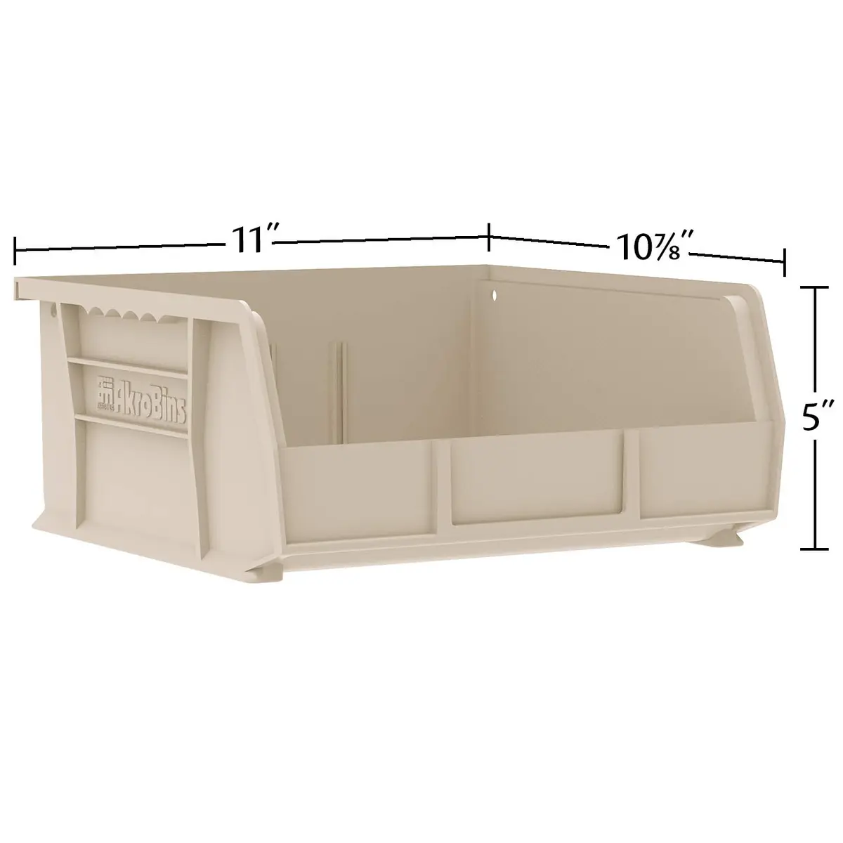 Akro-Mils 30235 AkroBins Plastic Storage Bins, 11"x11"x5", Clear, 6-Pack | Heavy-Duty Stackable Organizer - view 2