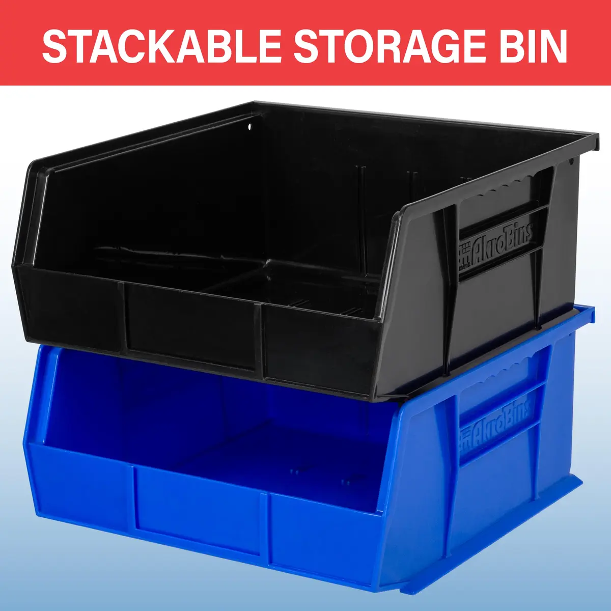Akro-Mils 30235 AkroBins Plastic Storage Bins, 11"x11"x5", Clear, 6-Pack | Heavy-Duty Stackable Organizer - view 4