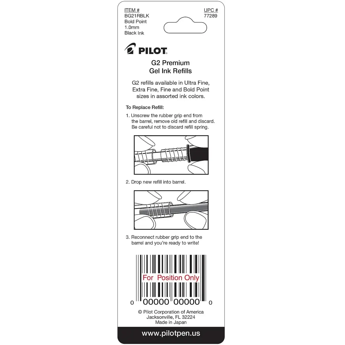 Pilot G2 Gel Ink Refills, Bold Point 1 mm, Black, Pack of 2 | Smooth Ink Flow for Students & Office - view 4
